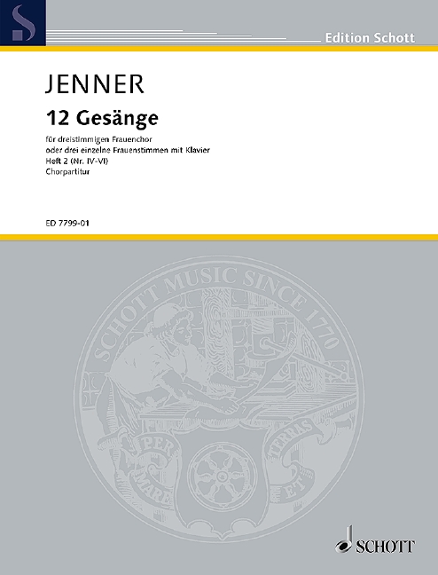 Front Cover Image 12 Gesänge op. 3 