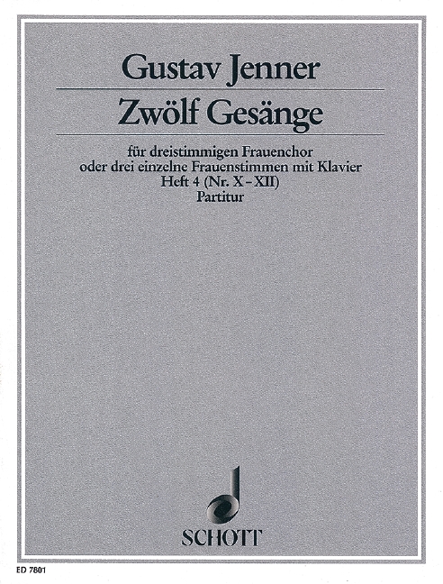 Front Cover Image Zwölf Gesänge op. 3 Heft 4