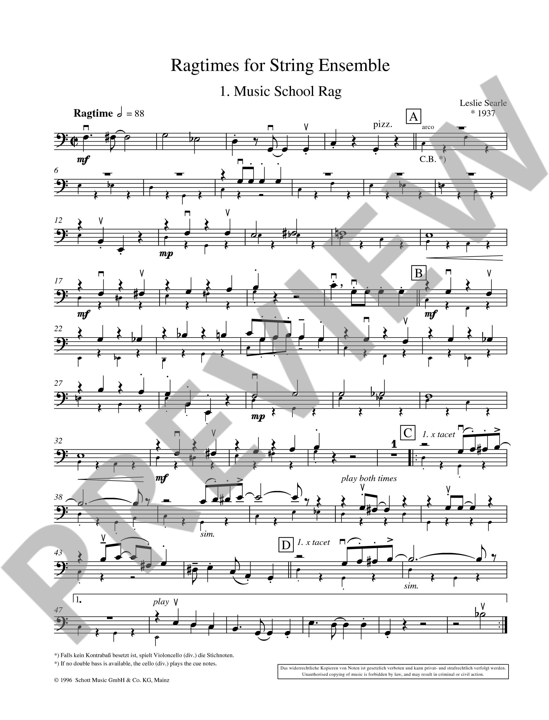 Other Cover Image Ragtimes for String Ensemble 