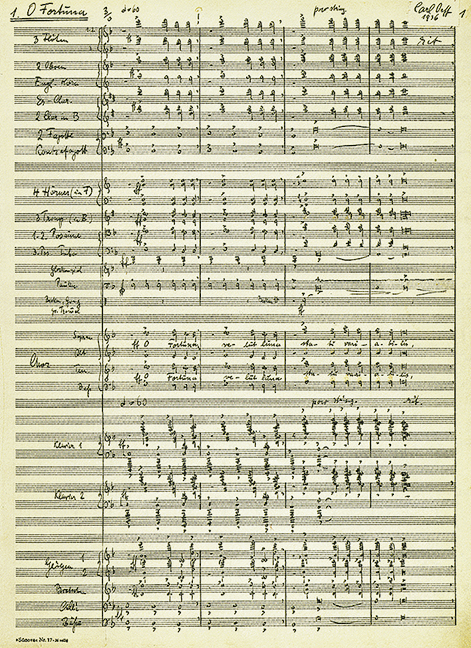 Front Cover Image Carmina Burana 
