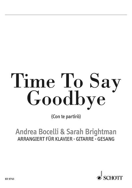 Front Cover Image Time To Say Goodbye 