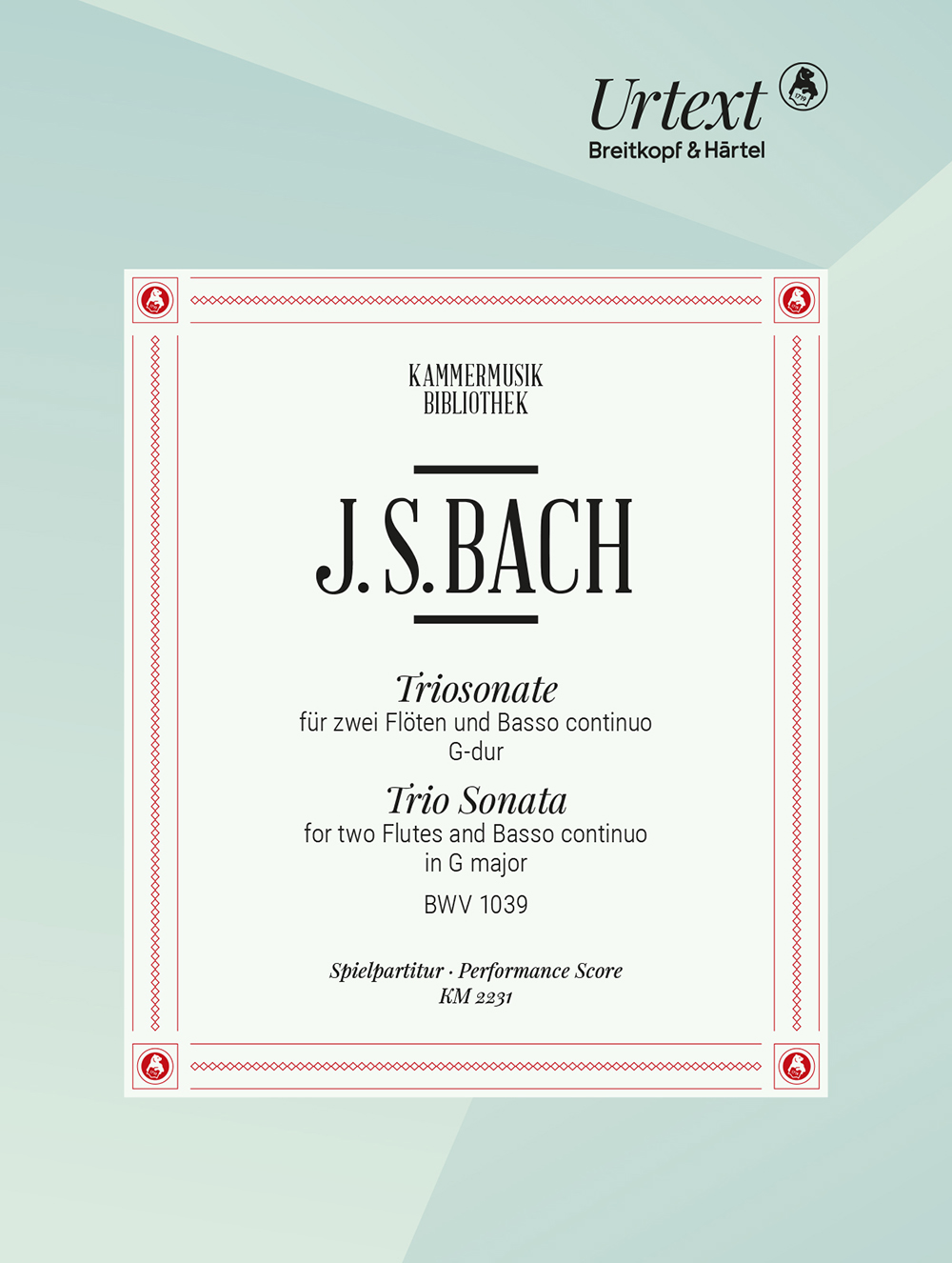 Front Cover Image Triosonate für 2 Flöten und Basso continuo G-Dur BWV 1039