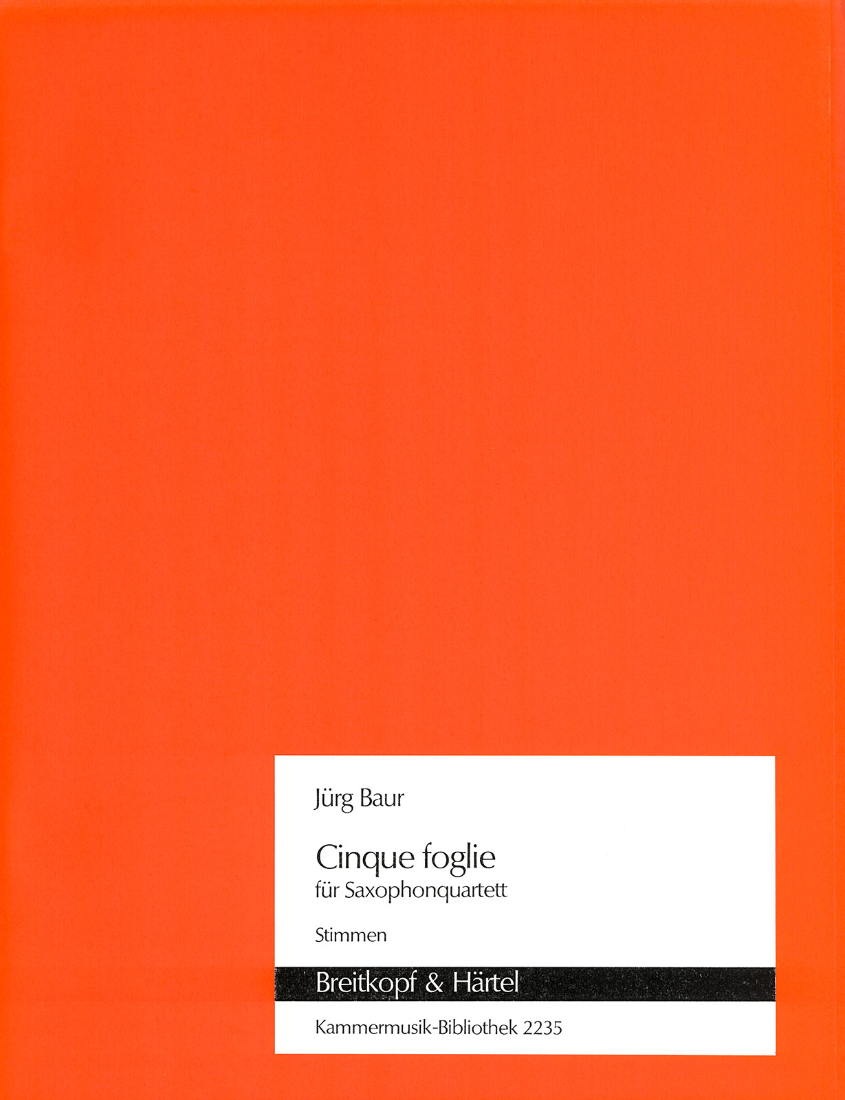 Front Cover Image Cinque foglie