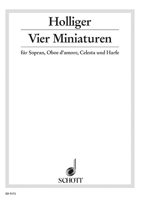 Front Cover Image Vier Miniaturen 