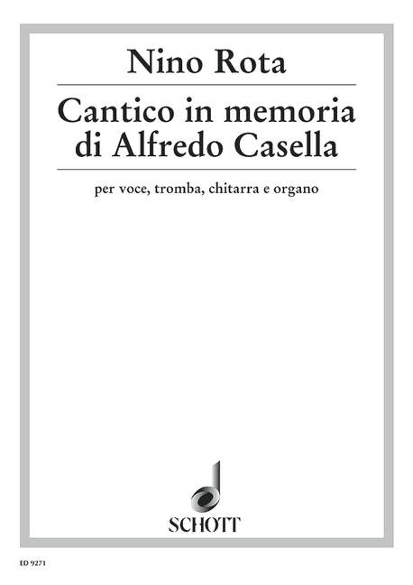Front Cover Image Cantico in memoria di Alfredo Casella 