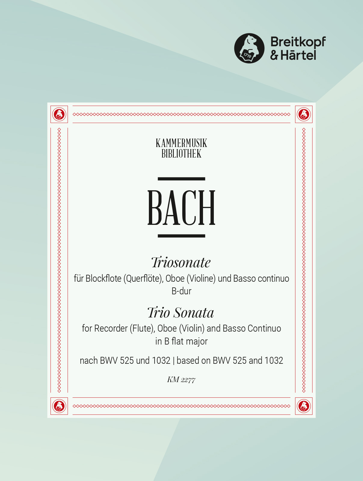 Front Cover Image Triosonate B-dur nach BWV 525 und BWV 1032