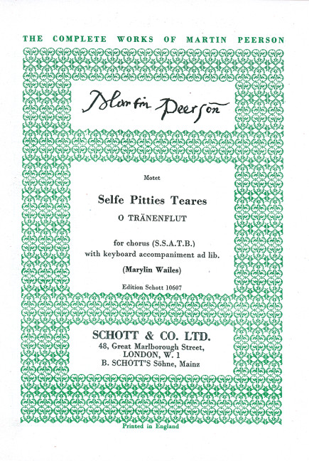 Front Cover Image Selfe Petties Teares 