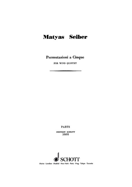 Front Cover Image Permutazioni a Cinque 