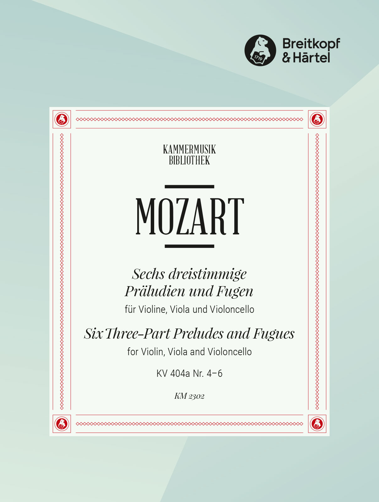 Front Cover Image 6 dreistimmige Präludien und Fugen Nr. 4-6 KV 404a (Nr. 4-6)
