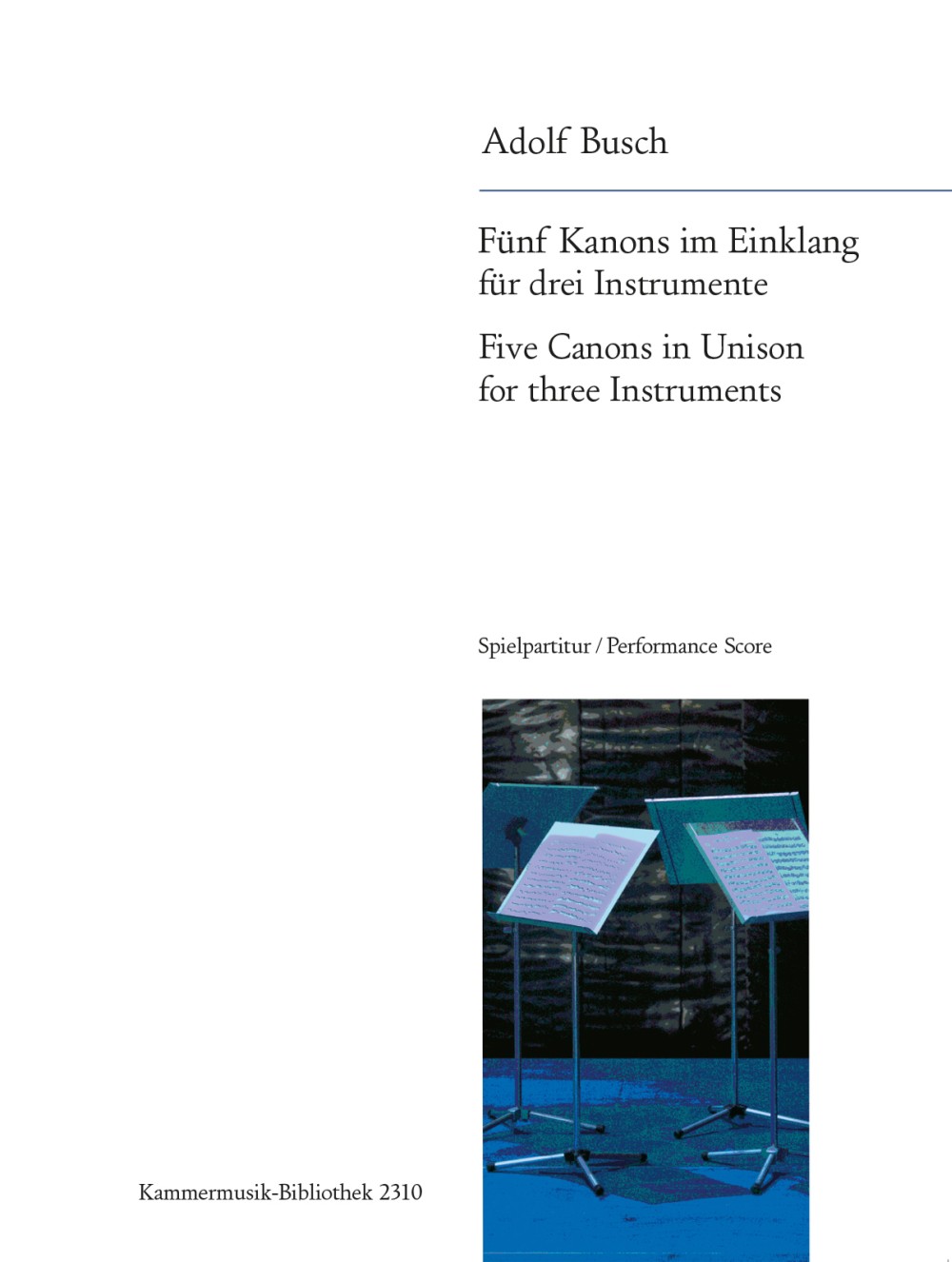 Front Cover Image Fünf Kanons im Einklang für drei Instrumente