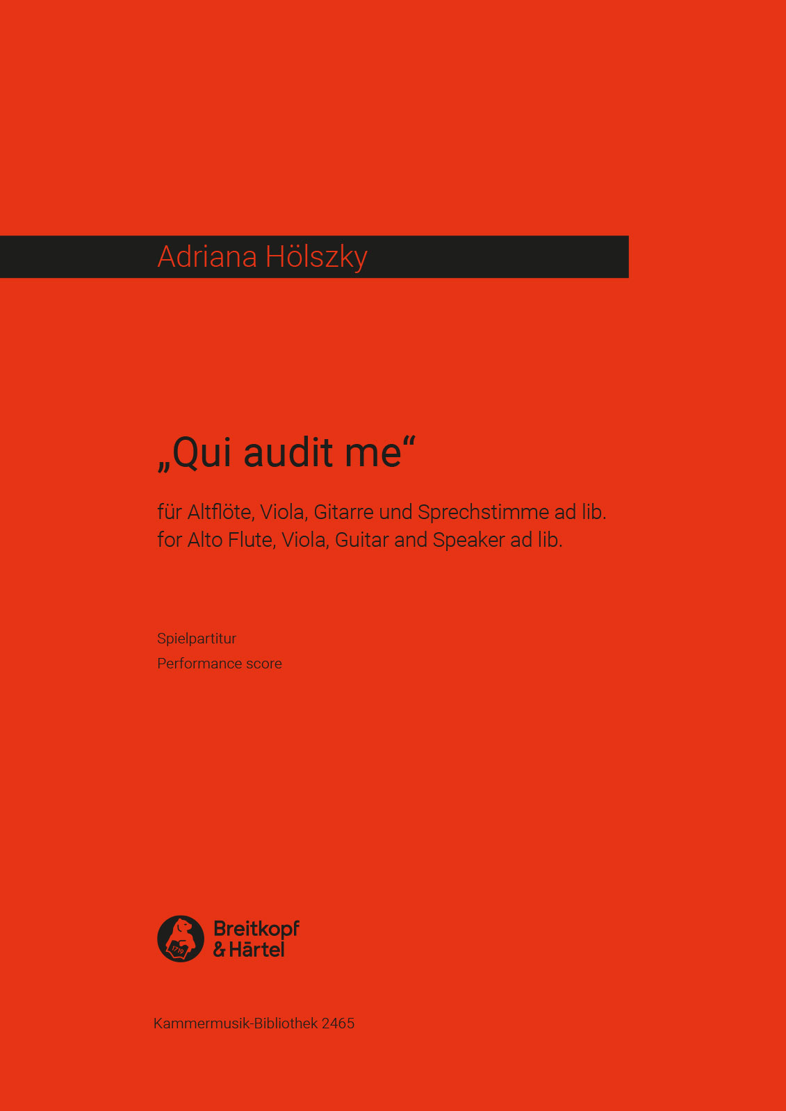 Front Cover Image Qui audit me (1996)