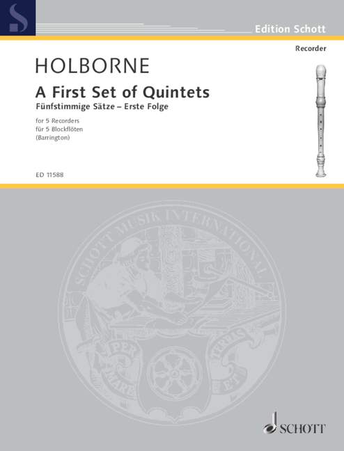 Front Cover Image A First Set of Quintets 