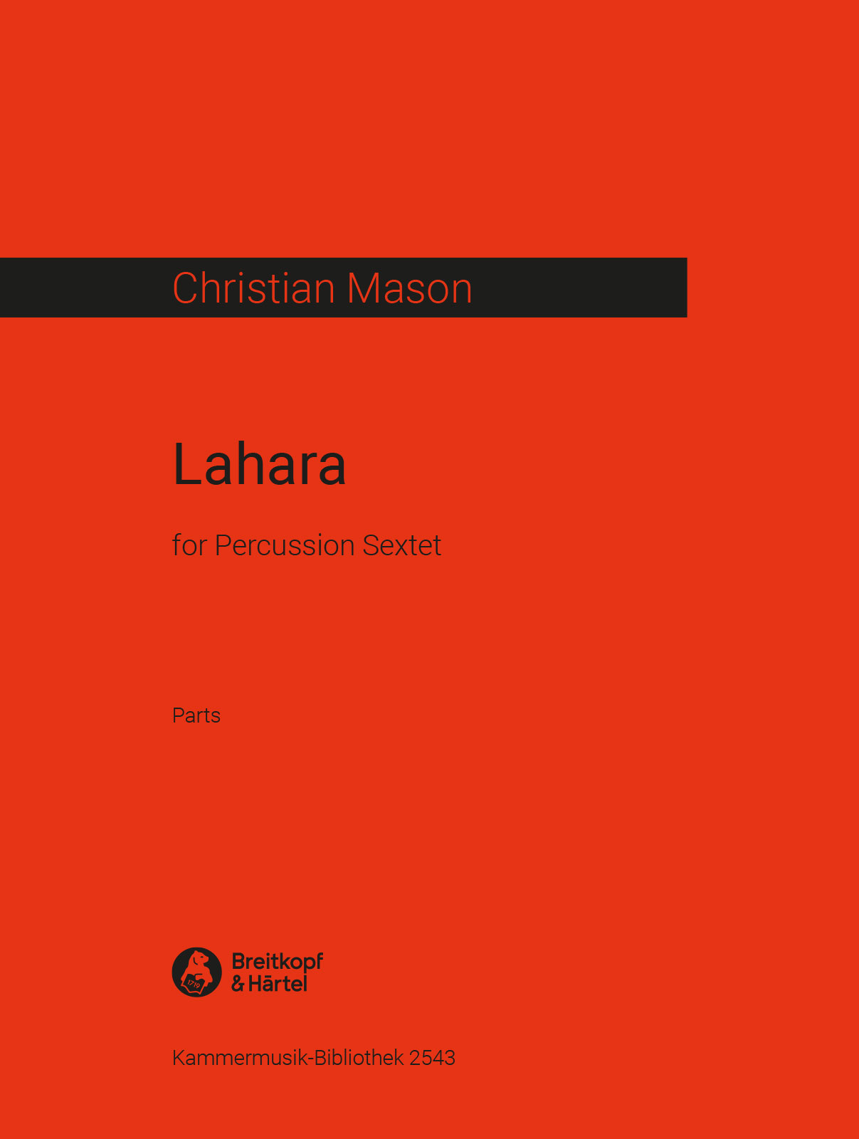 Front Cover Image Lahara für Schlagzeugsextett (2015)