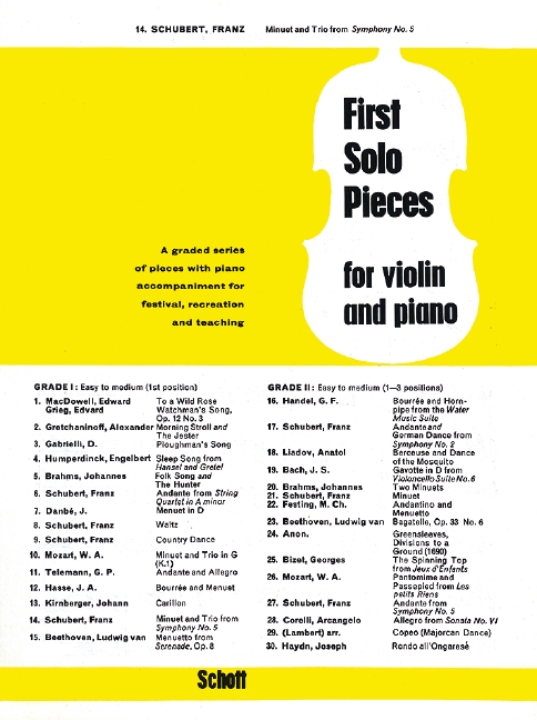 Front Cover Image Menuett und Trio 