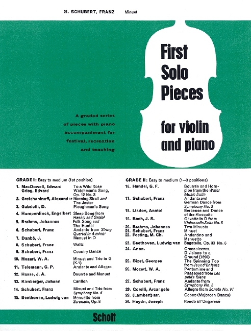 Front Cover Image Menuett und Trio 