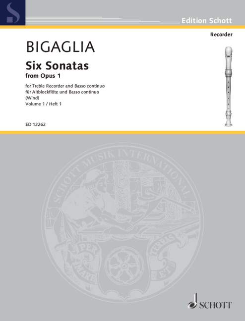 Front Cover Image Six Sonatas op. 1 
