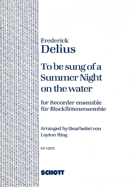 Front Cover Image To be sung of a Summer Night on the water 