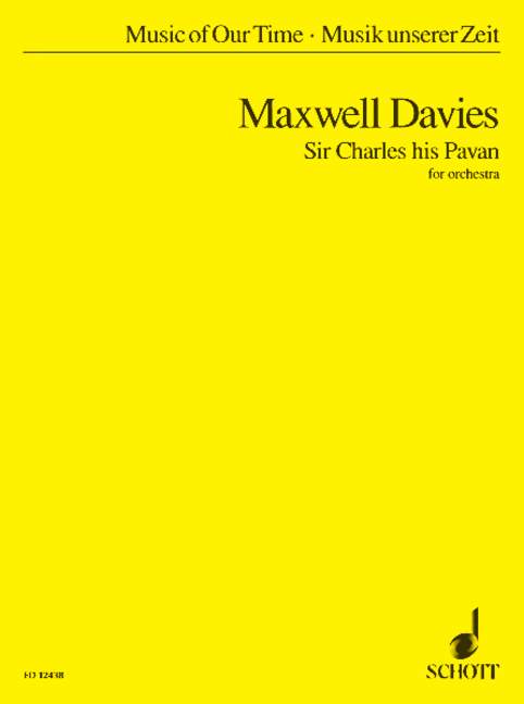 Front Cover Image Sir Charles his Pavan op. 157 