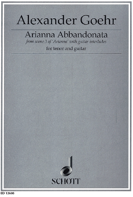 Front Cover Image Arianna Abbandonata op. 58 c 