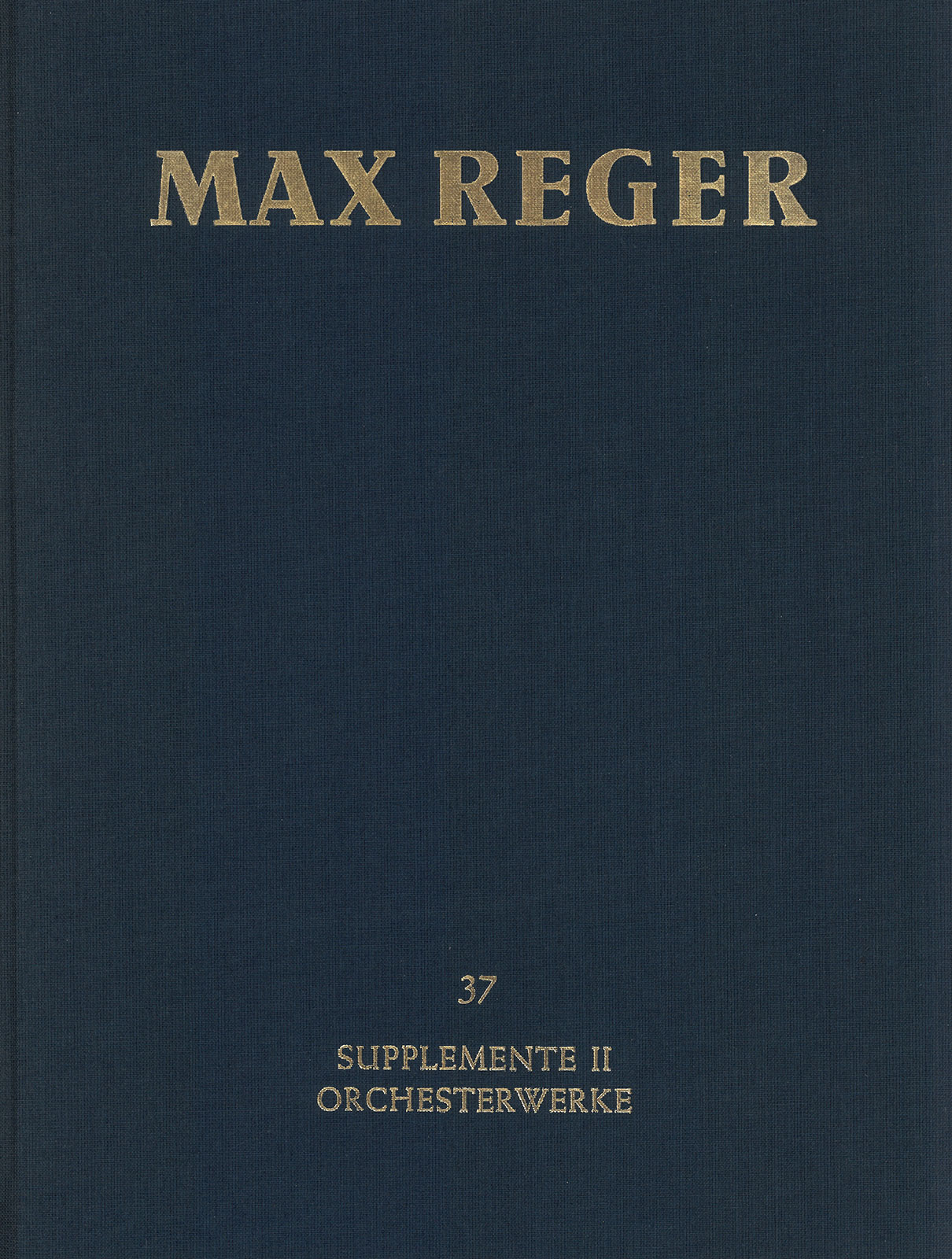 Front Cover Image Gesamtausgabe Band 37 Suppl. 2
