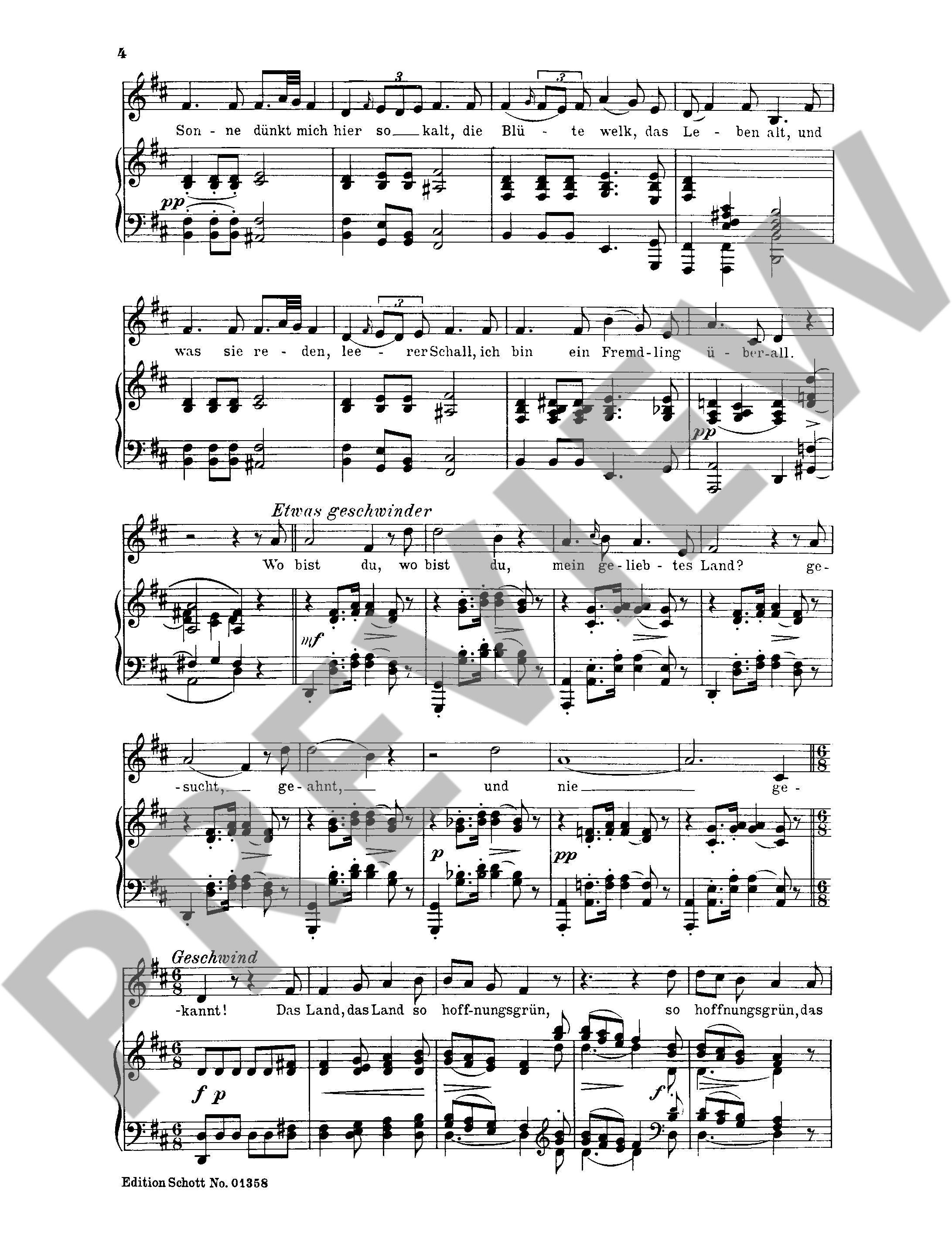 Other Cover Image Wandrers Nachtlied I / Der Wanderer op. 4/3 / op. 4/1 