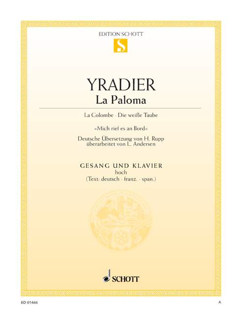 Front Cover Image La Paloma D-Dur 