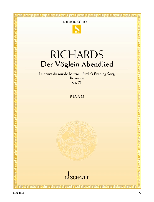 Front Cover Image Der Vöglein Abendlied op. 71 