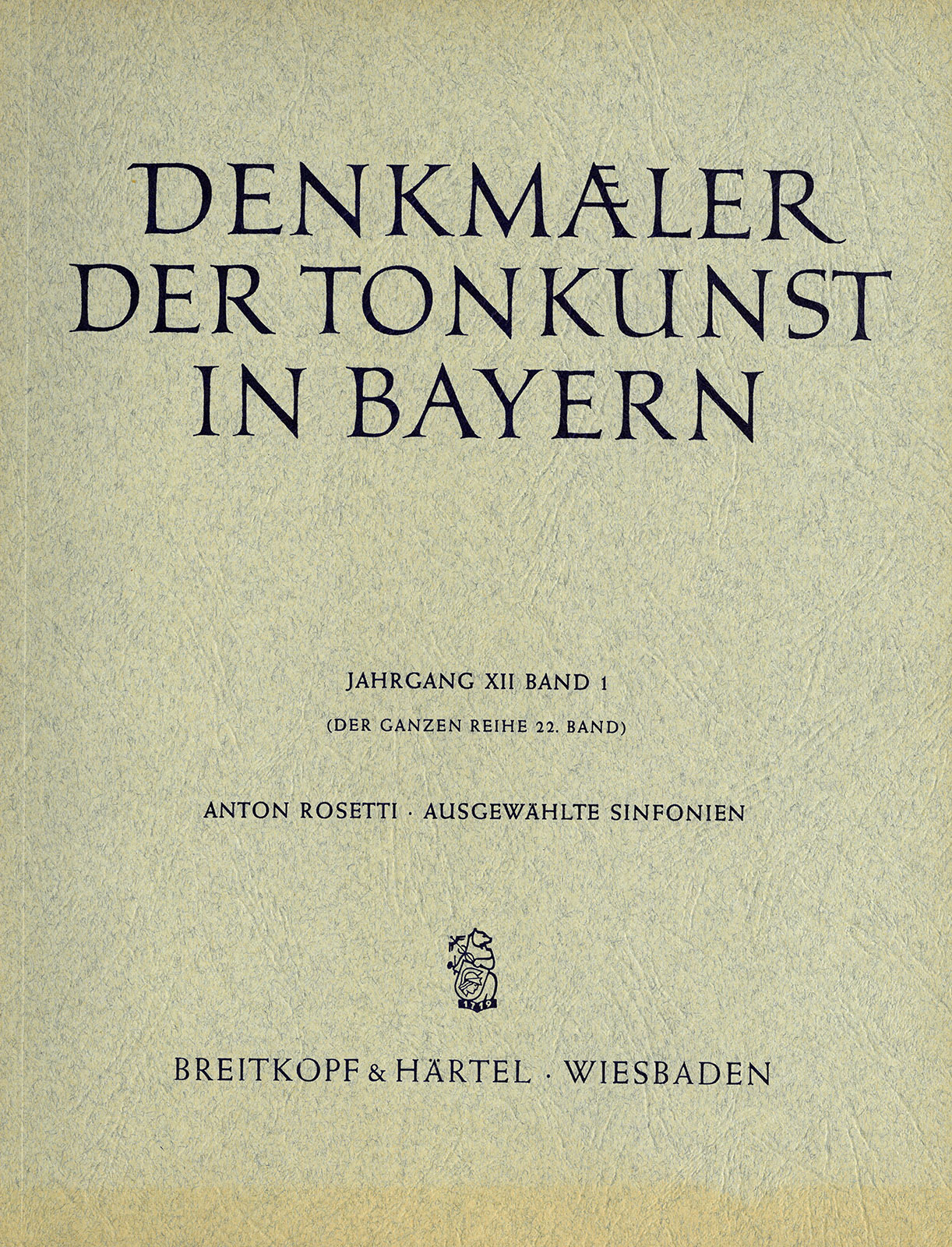 Front Cover Image Ausgewählte Sinfonien - C-dur (2), D-dur, Dis-dur, g-moll