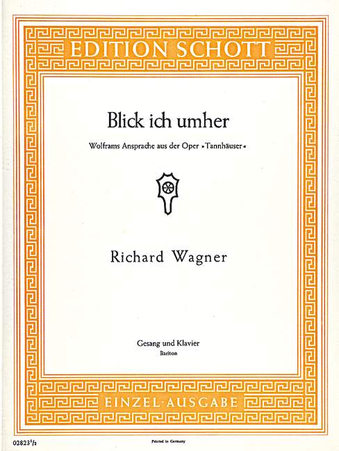 Front Cover Image Blick' ich umher WWV 70 