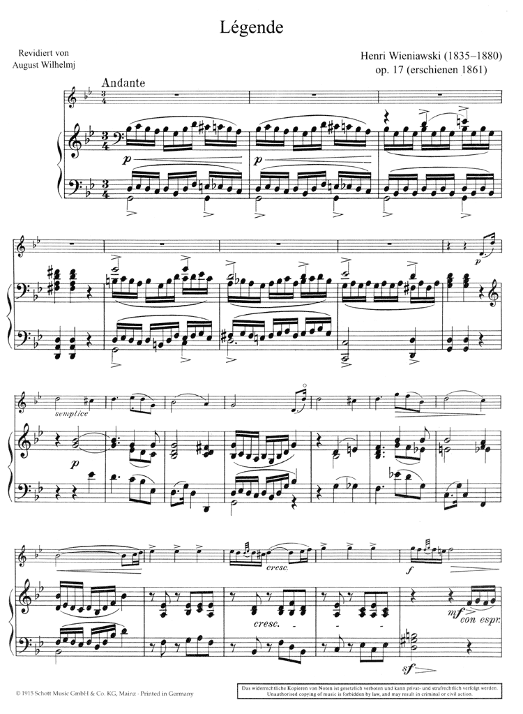 Other Cover Image Légende op. 17 