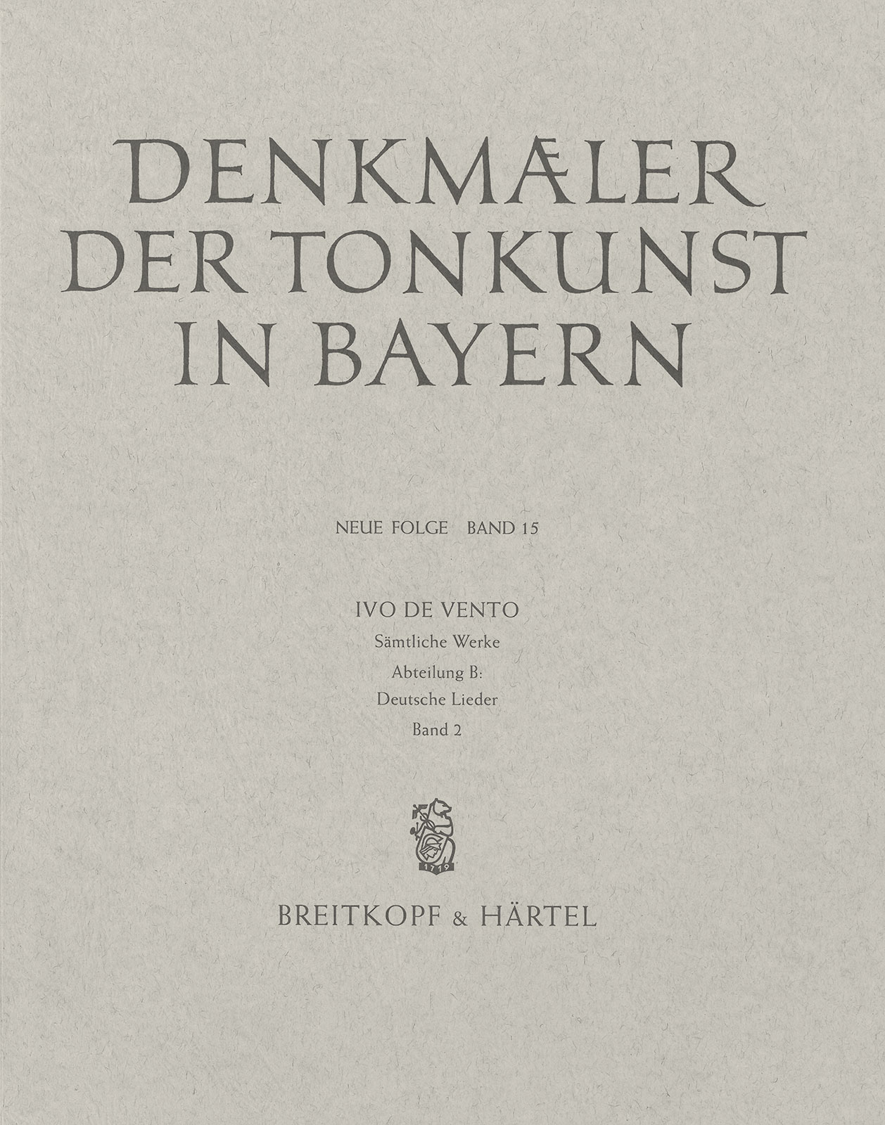 Front Cover Image Sämtliche Werke Band 4 (Abteilung B: Deutsche Lieder Band 2)