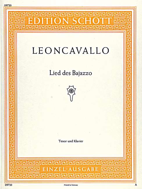 Front Cover Image Lied des Bajazzo 