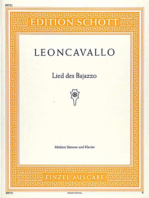 Front Cover Image Lied des Bajazzo 