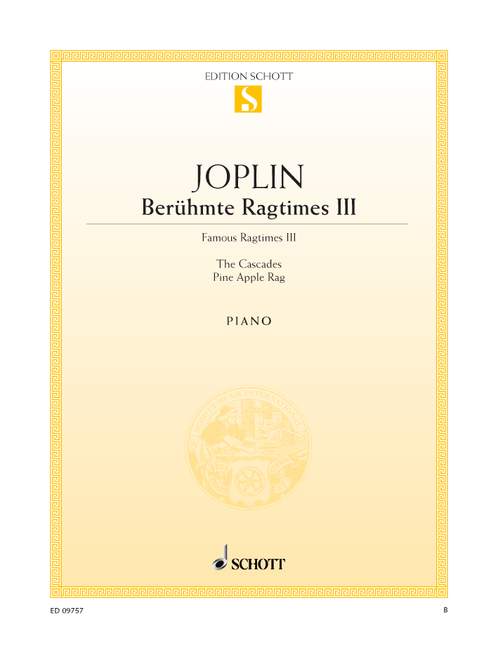 Front Cover Image Berühmte Ragtimes Band 3