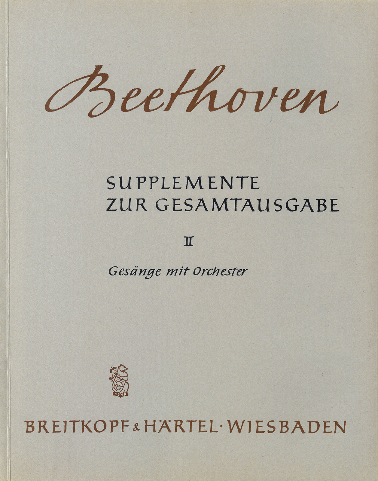 Front Cover Image Gesänge mit Orchester