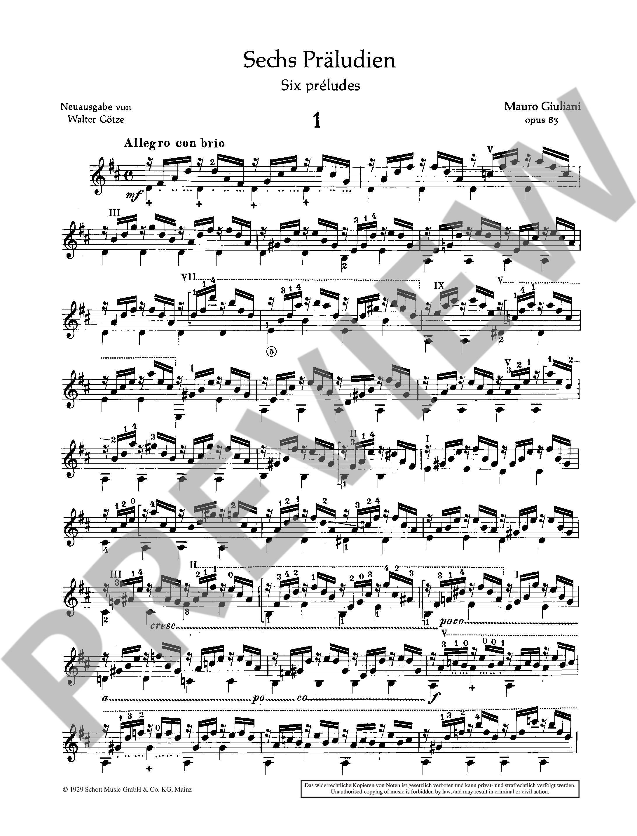 Other Cover Image Sechs Präludien op. 83 