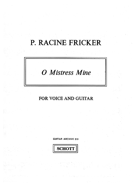 Front Cover Image O Mistress mine 