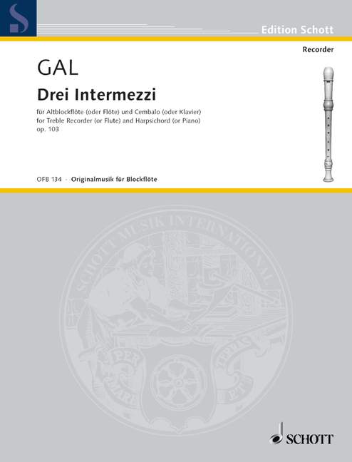 Front Cover Image Drei Intermezzi 