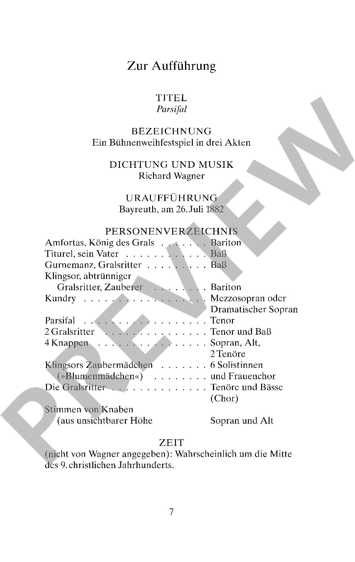 Other Cover Image Parsifal WWV 111 