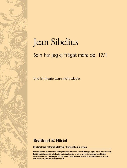Other Cover Image Se’n har jag ej frågat mera op. 17/1