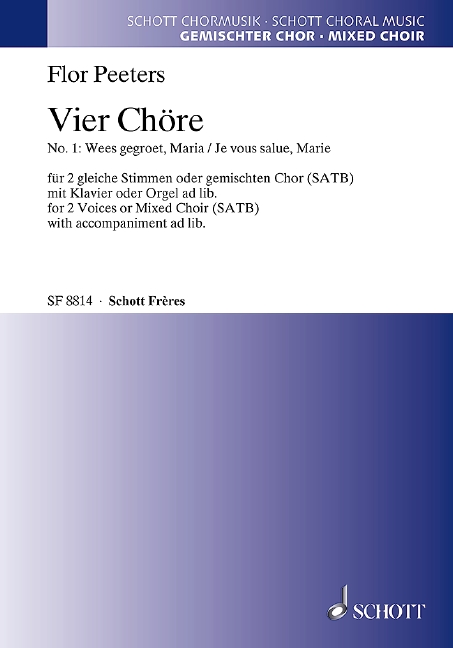 Front Cover Image Vier Chöre 