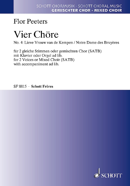 Front Cover Image Vier Chöre 