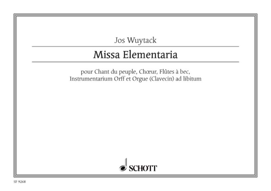 Front Cover Image Missa élémentaria 