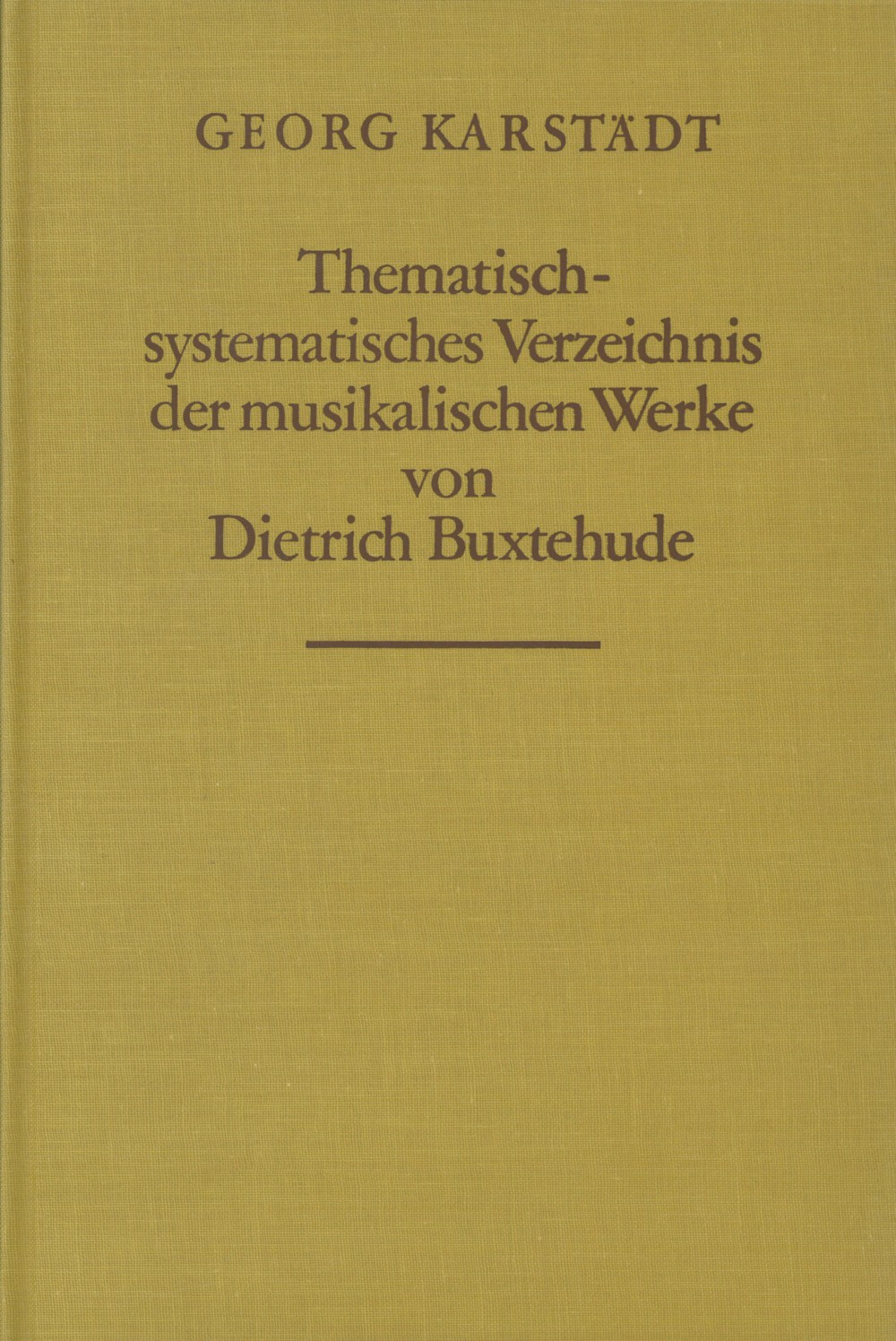 Front Cover Image Buxtehude-Werke-Verzeichnis (BuxWV)