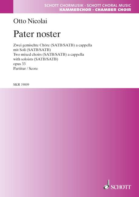 Front Cover Image Pater noster op. 33 