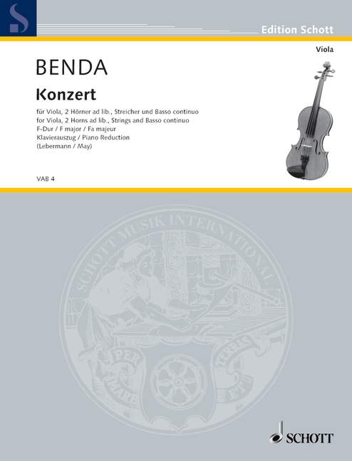 Front Cover Image Konzert F-Dur 