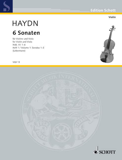 Front Cover Image 6 Sonaten Hob.VI: 1-6 