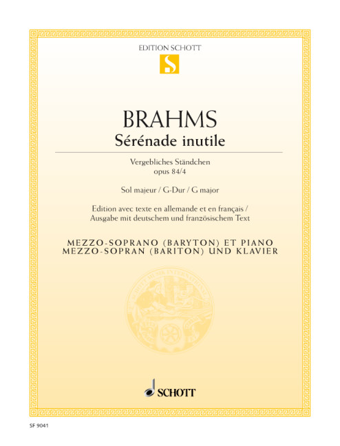 Front Cover Image Vergebliches Ständchen G-Dur op. 84/4 