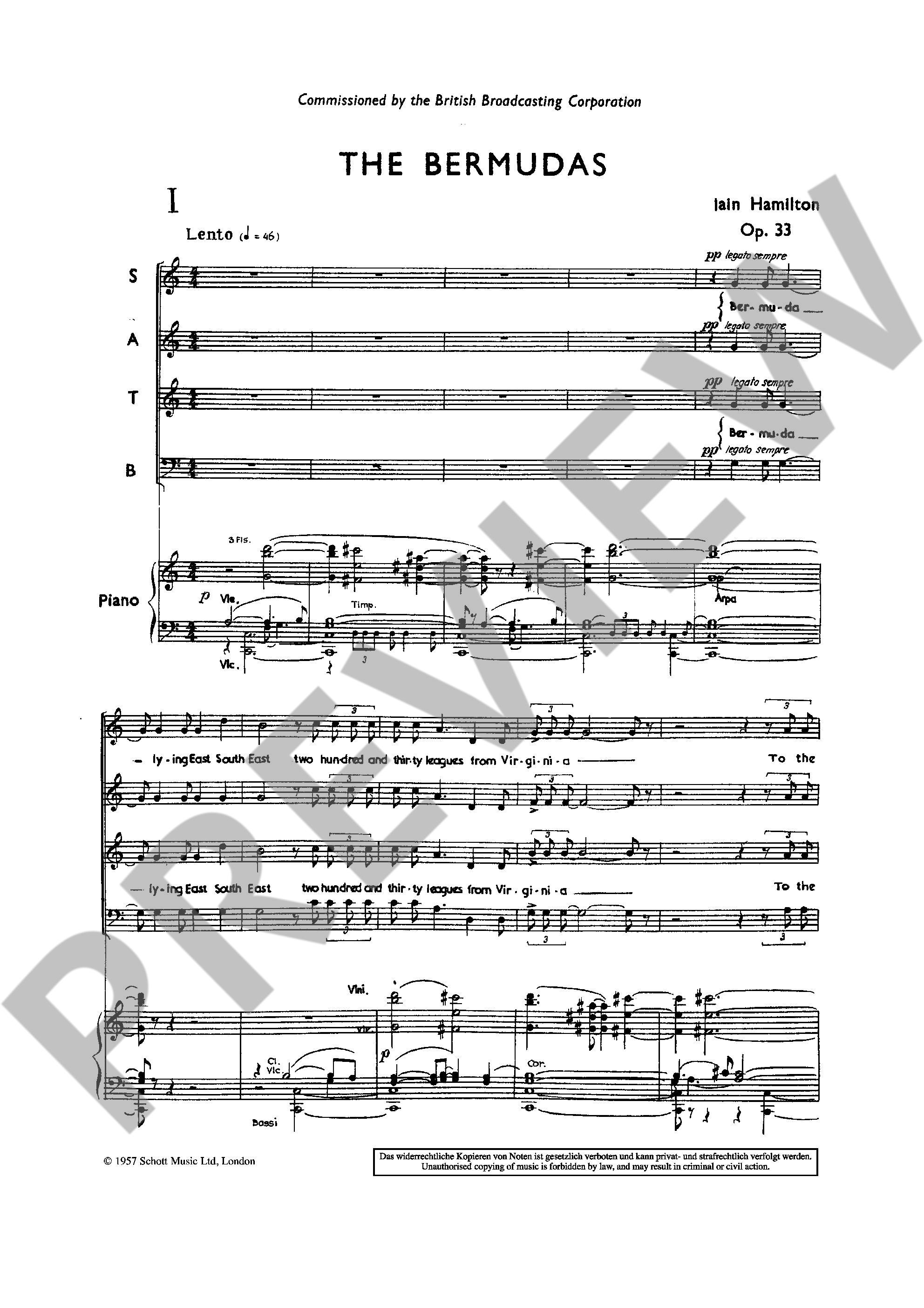 Other Cover Image The Bermudas op. 33 