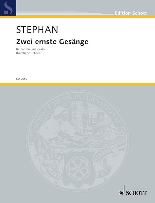 Front Cover Image Zwei ernste Gesänge 